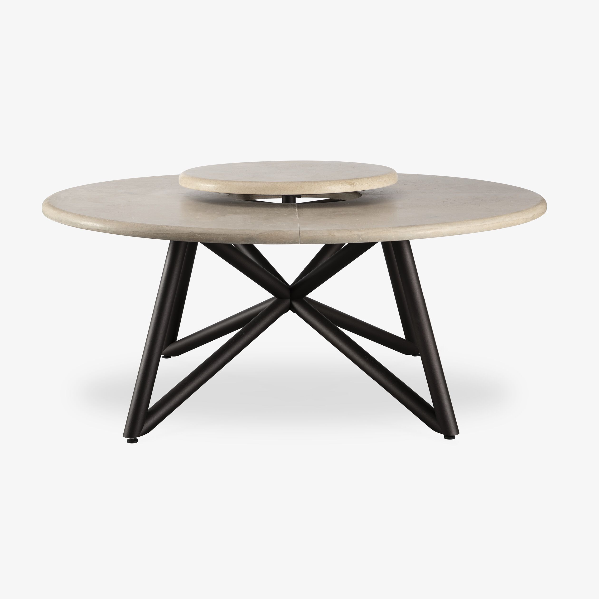 Круглый травертиновый стол с Lazy Susan VELTHA® Hermu ARCH-00048212 - Вид №7