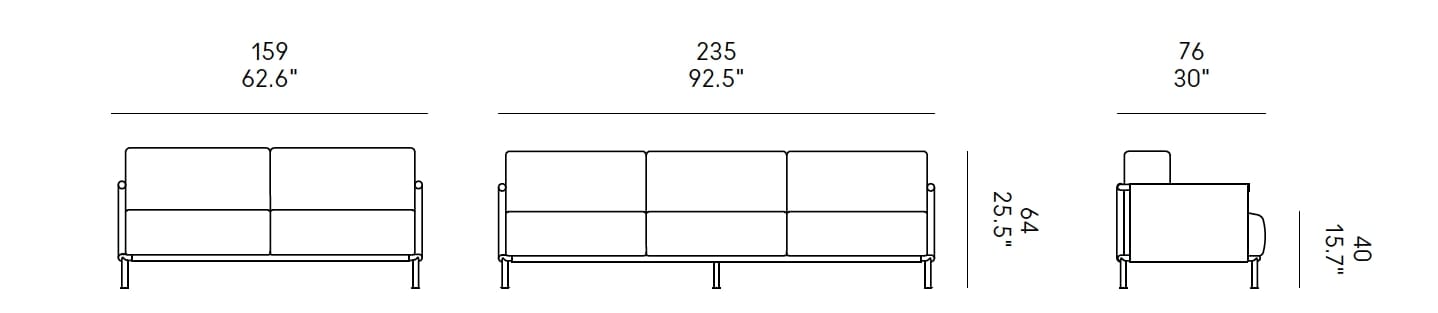 Тканевый или кожаный диван с кожаными подлокотниками Casamania & Horm SC2 ARCH-00054345 - Вид №3