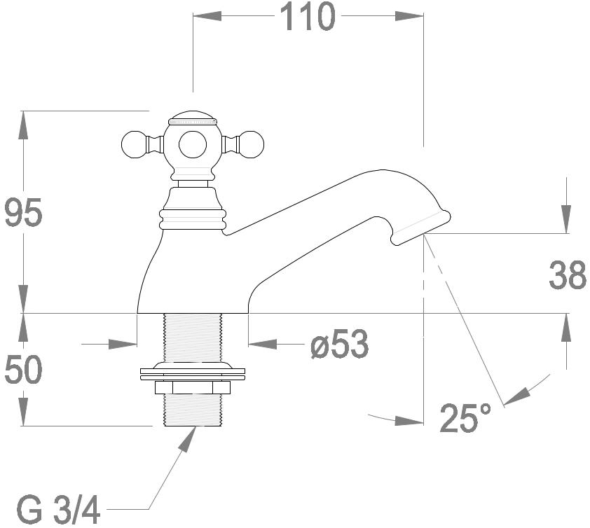 Fir Italia Смеситель для раковины, однорычажный Melrose 22 2210002 - Вид №1