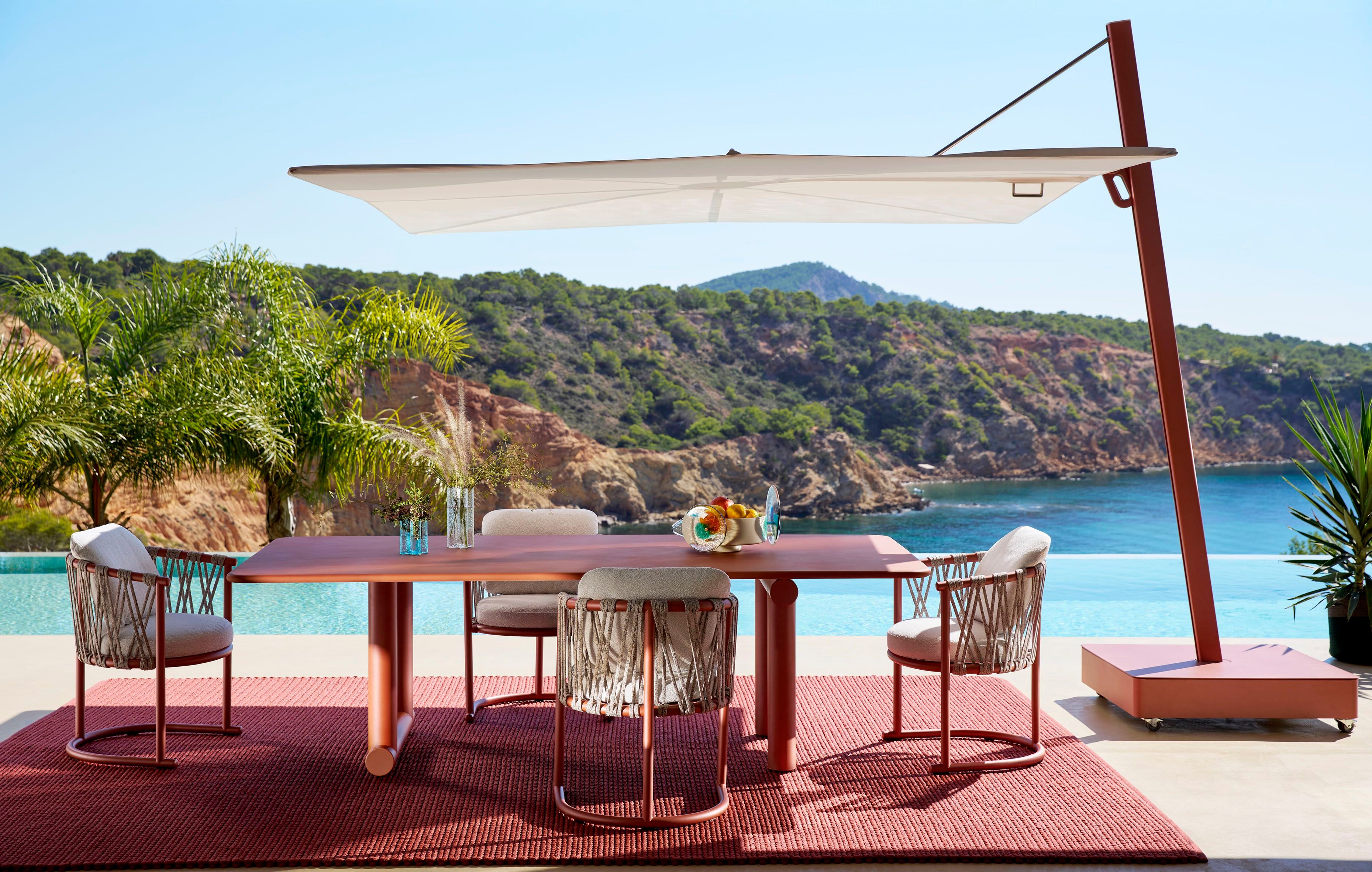 Алюминиевый садовый стол с порошковым покрытием с бетонной столешницей CASSINA Trampoline ARCH-00014948 - Вид №1