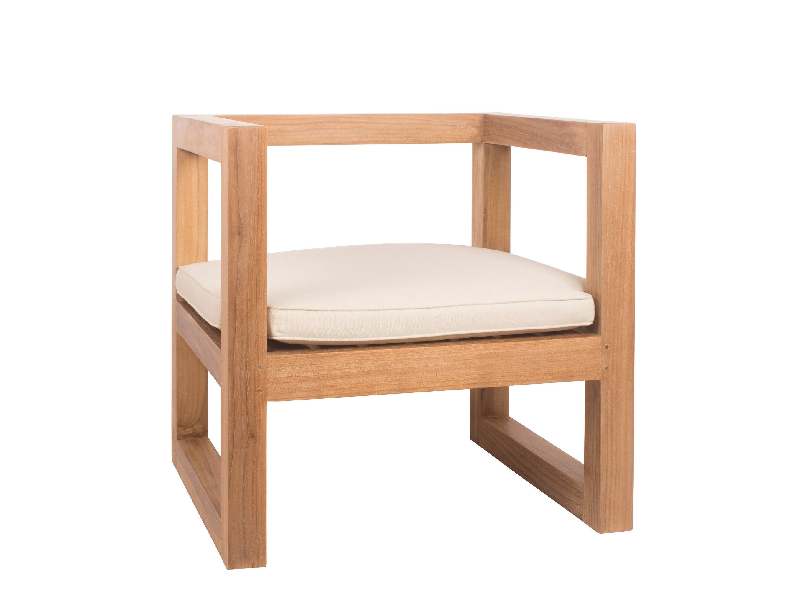 Садовое кресло из тикового дерева с подлокотниками Il Giardino di Legno Boxer ARCH-00076664 - Вид №3