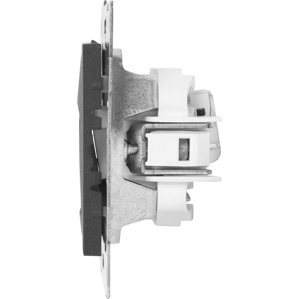 Телефонная розетка GUSI Electric двойная встраиваемая графит 83864450 Ugra STLM-0045228 - Вид №3