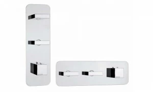 Z033204 + Z030203 000 Смеситель & запорный кран rectangular 3 Outlets (with diverter) HP BOSSINI