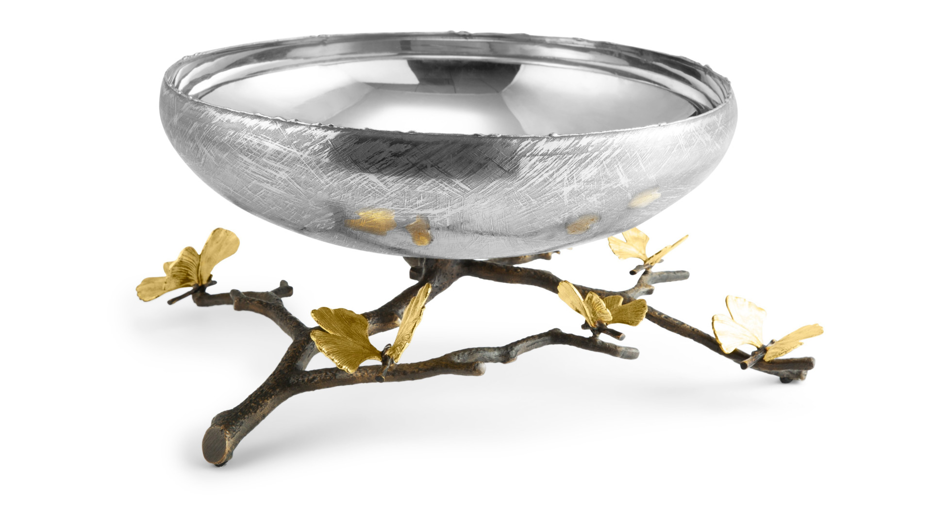 10671724 Michael Aram Чаша на ножке Michael Aram Бабочка гинкго 33см, сталь нержавеющая Сталь нержавеющая  - Вид №2
