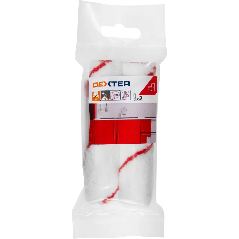 Валик для лака Dexter 110 мм с пластиковой втулкой, 2 шт 82800655 STLM-0036116 - Вид №3
