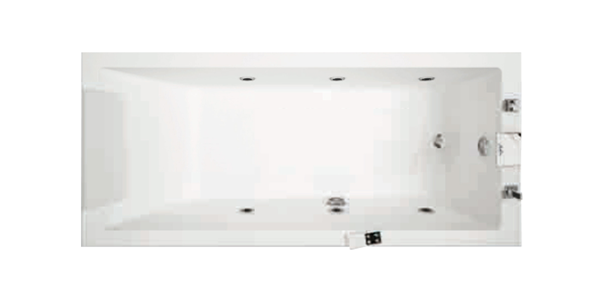 Ванна Hydromassage Novellini CALOS с набортным смесителем и боковыми панелями CA1518080OFA3 - Вид №1