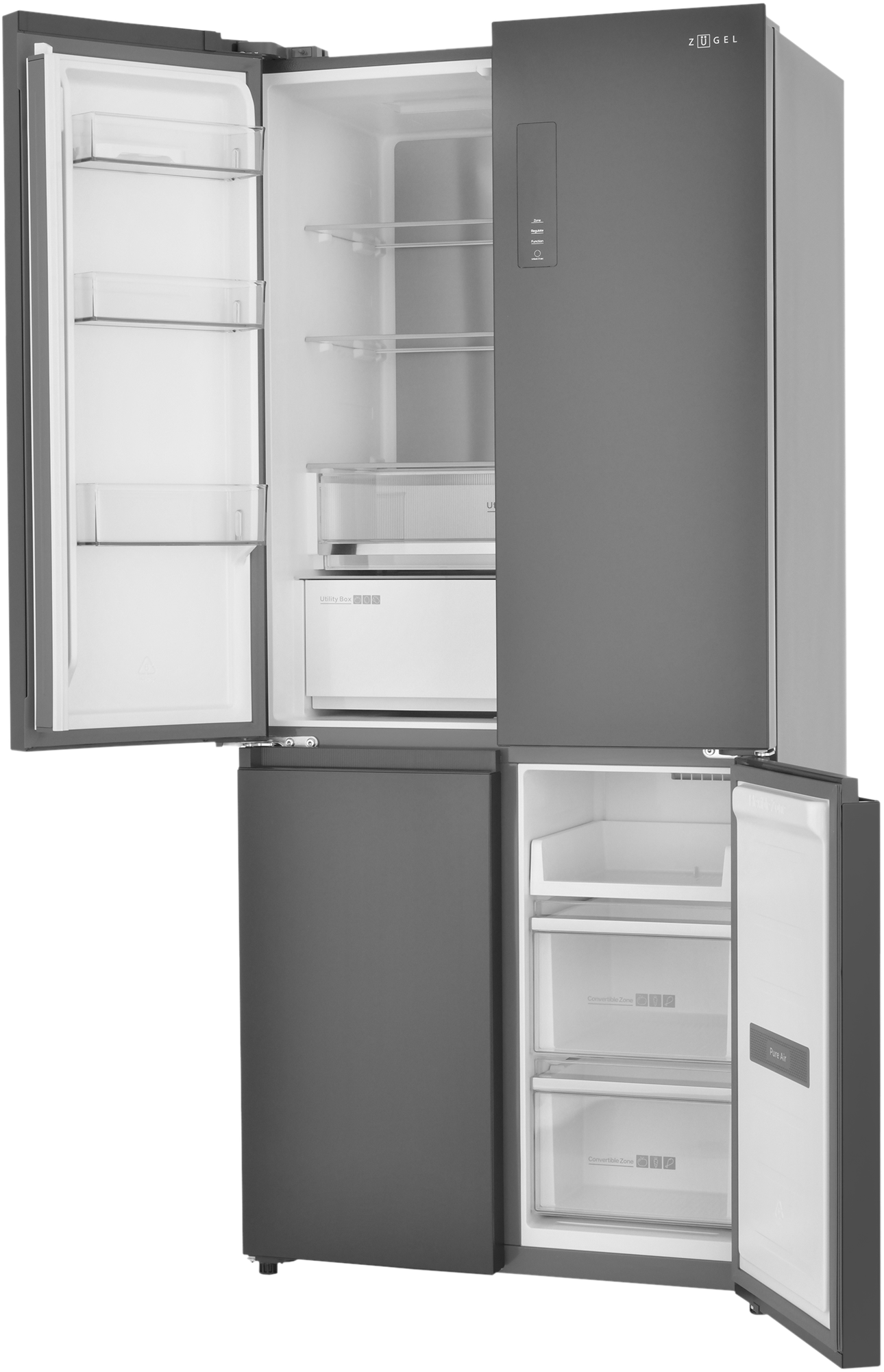 9238024 Холодильник Side by Side   ZUGEL ZRCDI456XB Slot-In черный STDN-0034025 - Вид №7