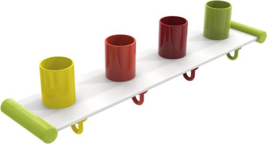 800.03.400 Подставка для зубных щеток с крючками, 4 места HEWI Kids - Вид №4