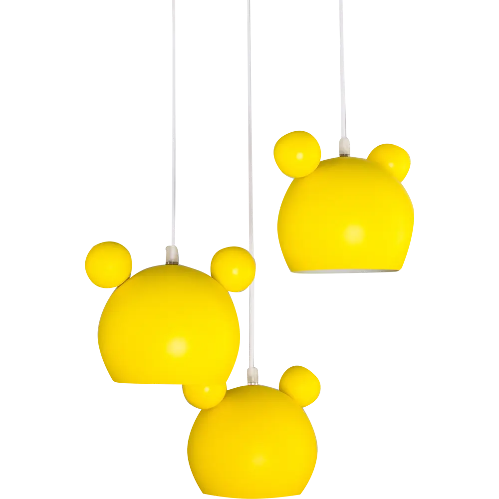 Подвесной светильник Panda 3хЕ27х40 Вт цвет жёлтый 81944622 STLM-2138795 LUMIN ARTE 