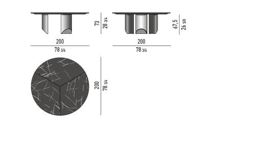 Круглый мраморный стол для гостиной Minotti Клин ARCH-00083496 - Вид №4