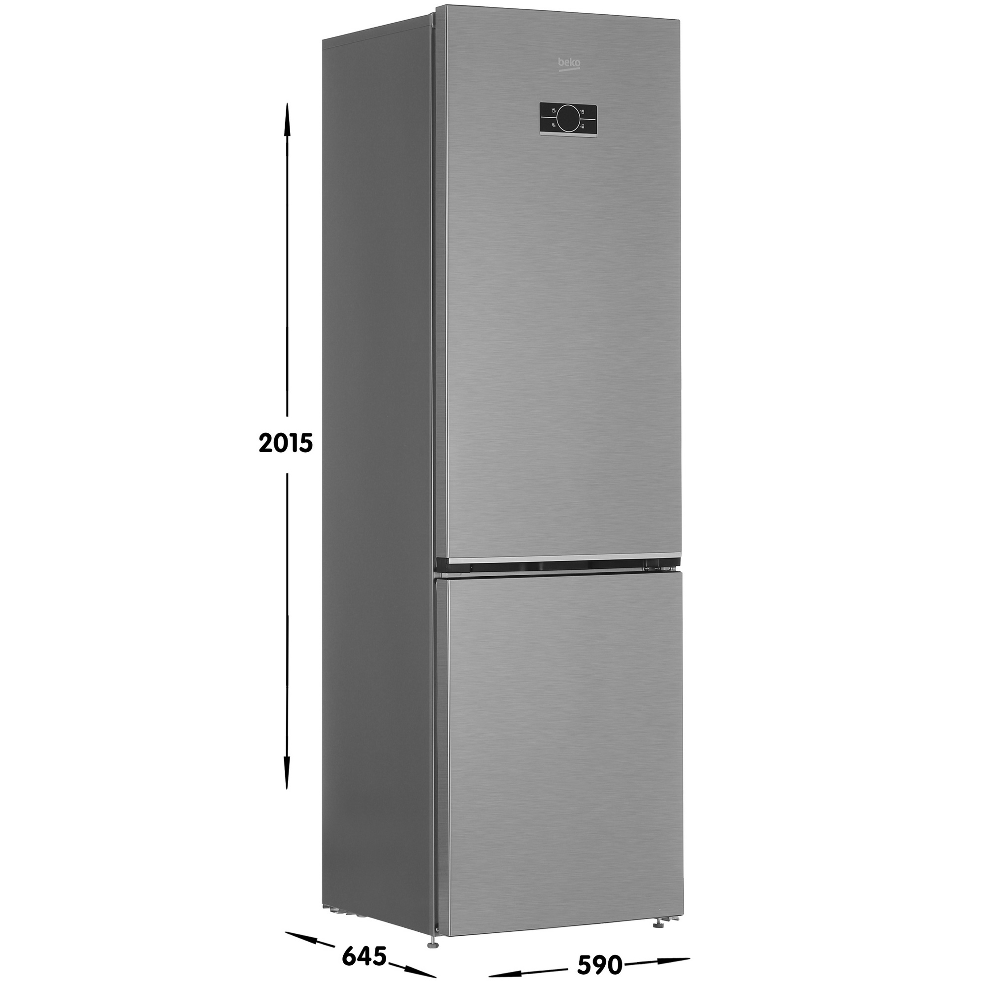 5317829 Холодильник с морозильником   Beko B3RCNK402HX серебристый STDN-0030840 - Вид №6