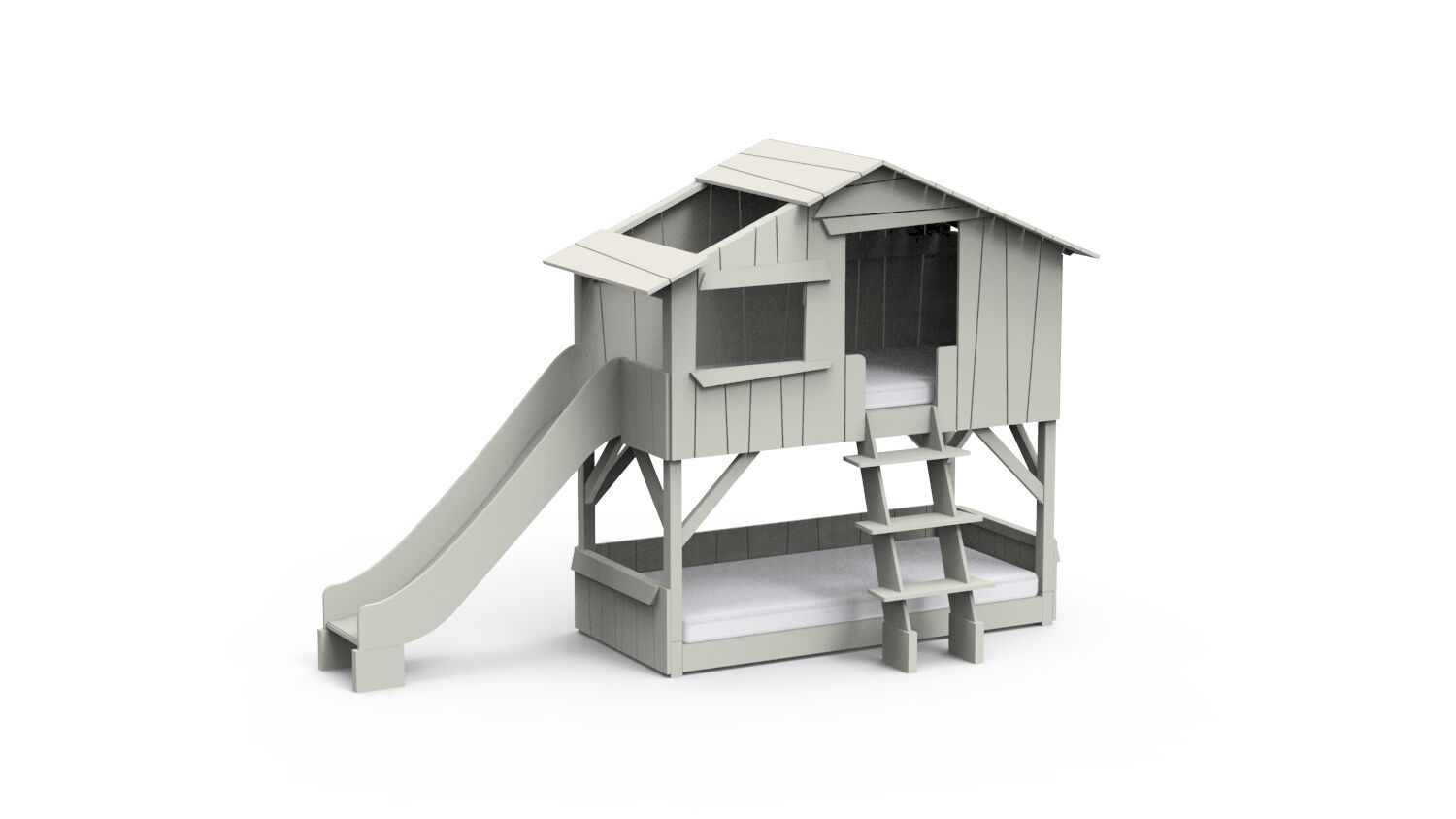 МДФ двухъярусная кровать с горкой Mathy by Bols TREEHOUSE BEDS &amp ARCH-00072798 - Вид №15