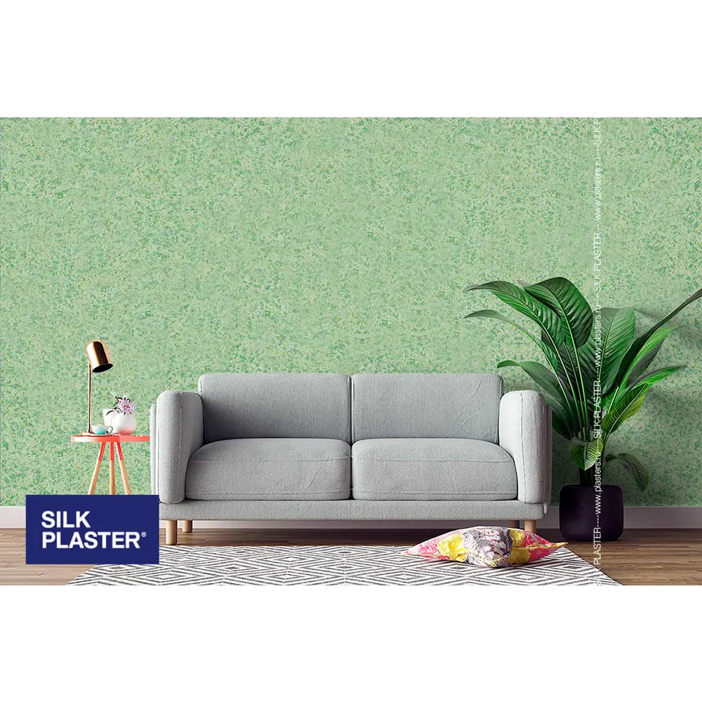 Жидкие обои Silk Plaster Absolute А423 1.3 кг цвет салатовый STLM-2174014 - Вид №3