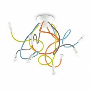 Люстра потолочная детская Multiflex Color IDEAL LUX  326531 Желтый;оранжевый;голубой