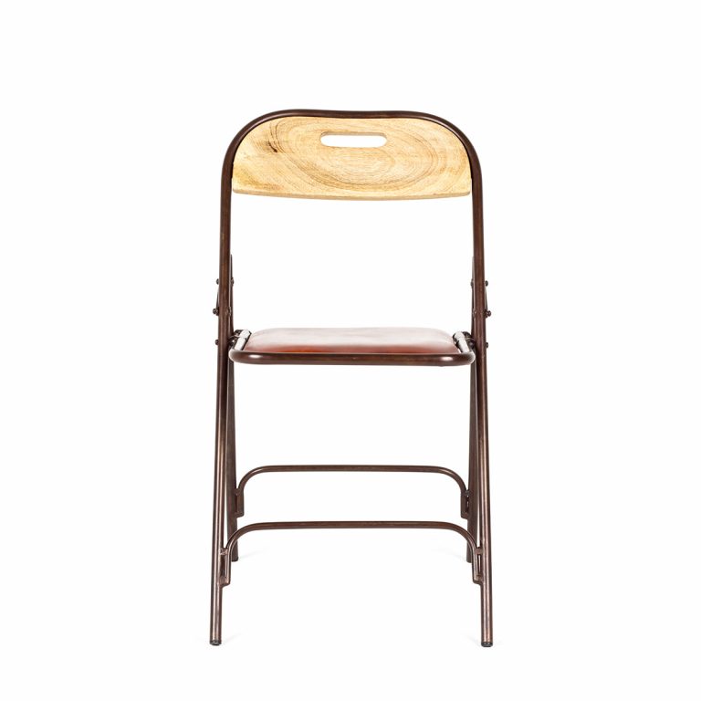 080217 Складной кожаный стул Francisco Segarra Kinem Santreyd 