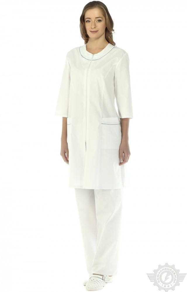 63685 Халат "Сервис-Люкс" белый  Медицинская одежда  размер 50/158-164 Спецодежда  - Вид №6
