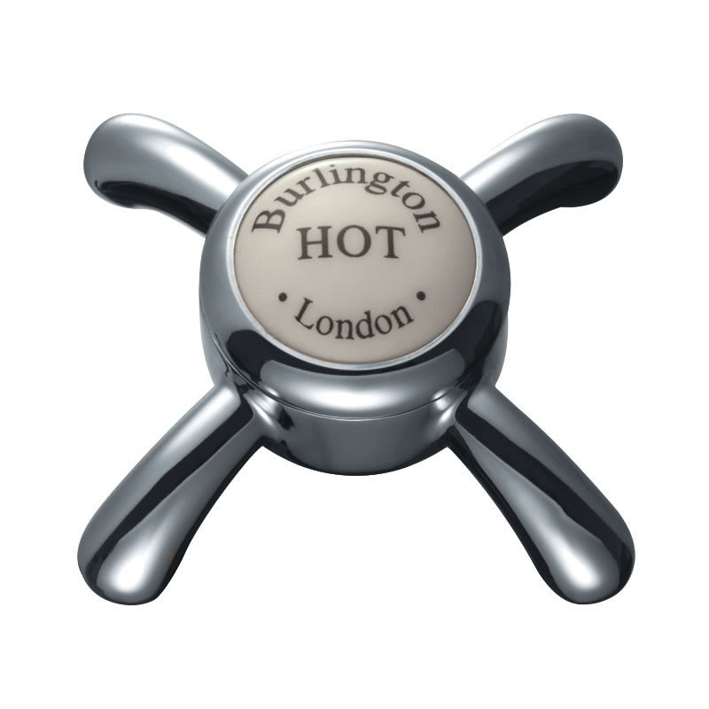 Burlington Смеситель для раковины Anglesey 3 " Полный оборот с черным акцентом AN1 BLA  - Вид №3