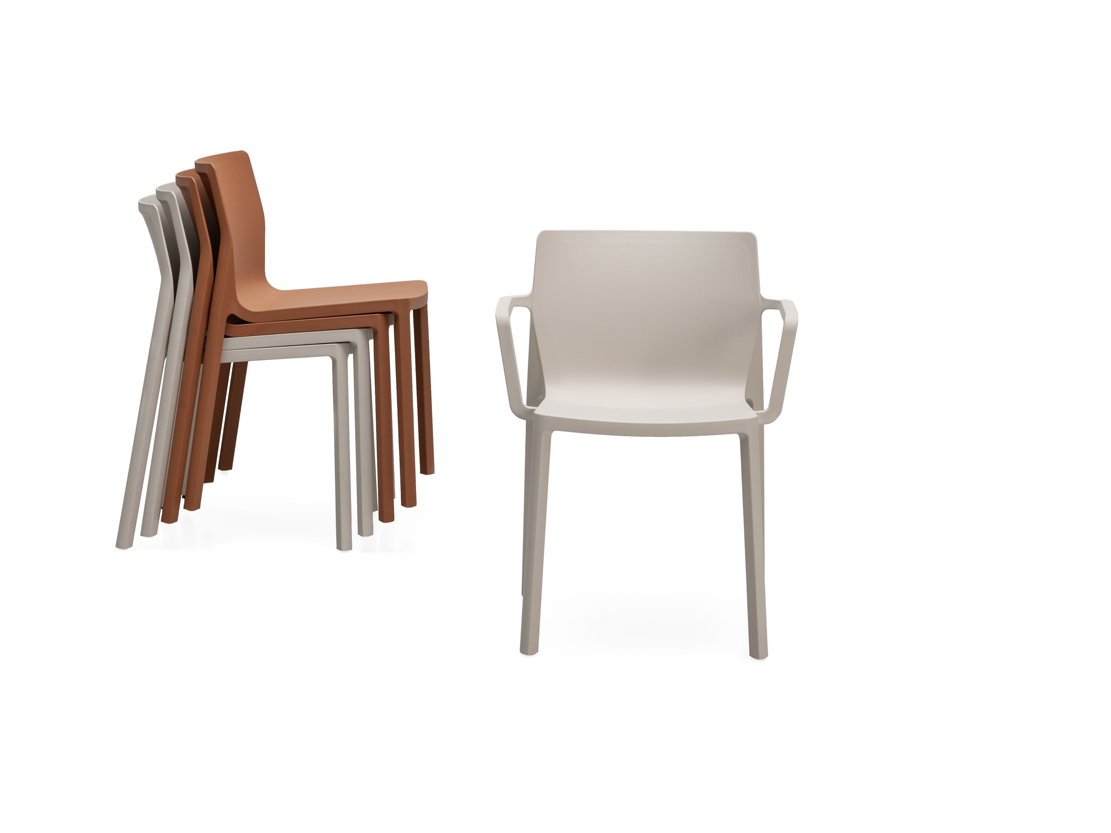 Рециркулированный пластиковый штабелируемый стул с подлокотниками Kristalia LP ARCH-00051378 - Вид №14