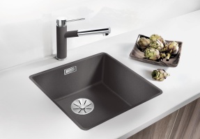 523495 Кухонная мойка Blanco Subline 400-F темная скала  Blanco Subline Темная скала