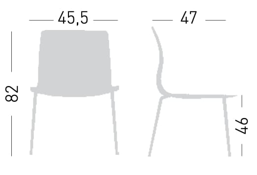 Стул из инженерного пластика GABER ARCH-00134021 - Вид №2