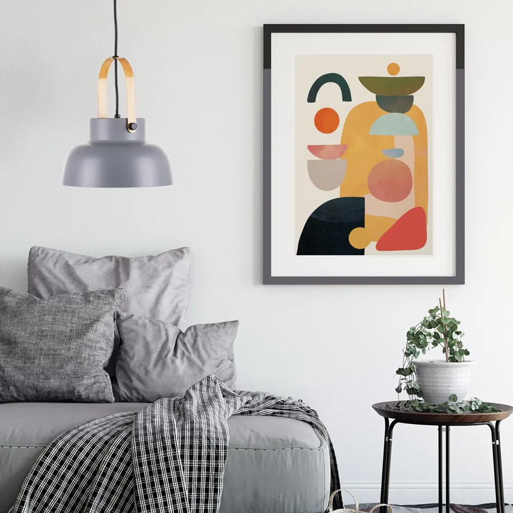 Подвесной светильник Lumin Arte PL04, 1 лампа, 4 м², цвет серый металлик 82672491 STLM-2033468  - Вид №8