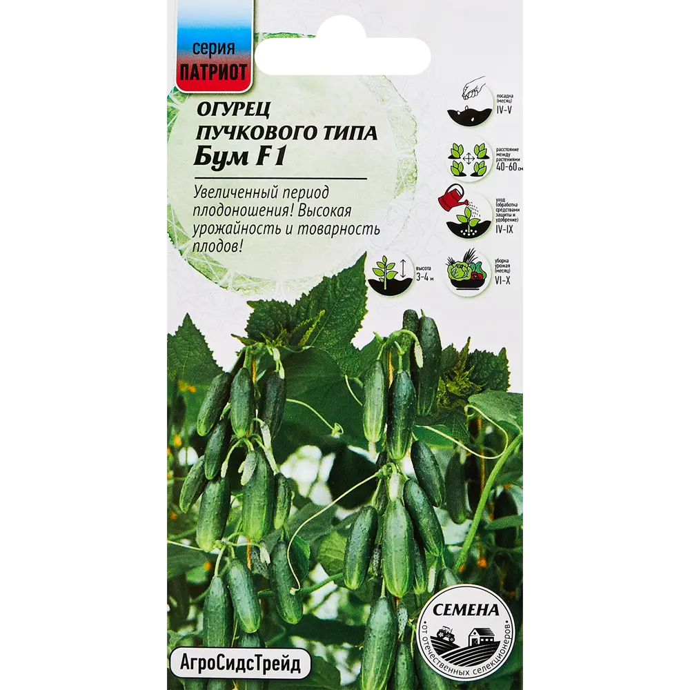Santreyd Семена огурцов Бум F1 - высокоурожайный гибрид для теплиц и открытого грунта 89347962 STLM-0959178