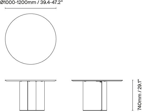 Ross Gardam Круглый стол из алюминия и столешница из мореного дуба Breeze Br01 - Вид №4