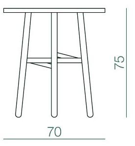 Bedont Круглый деревянный стол Fizz sun-id-1458914 - Вид №2