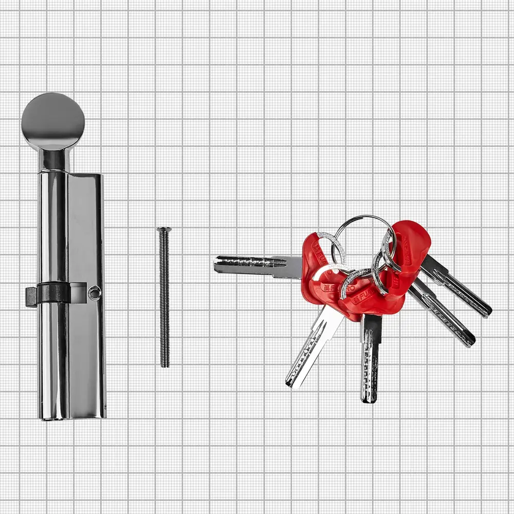 Цилиндр Fuaro D-PRO502, 120 мм, ключ/вертушка, цвет хром STLM-2057061 - Вид №2