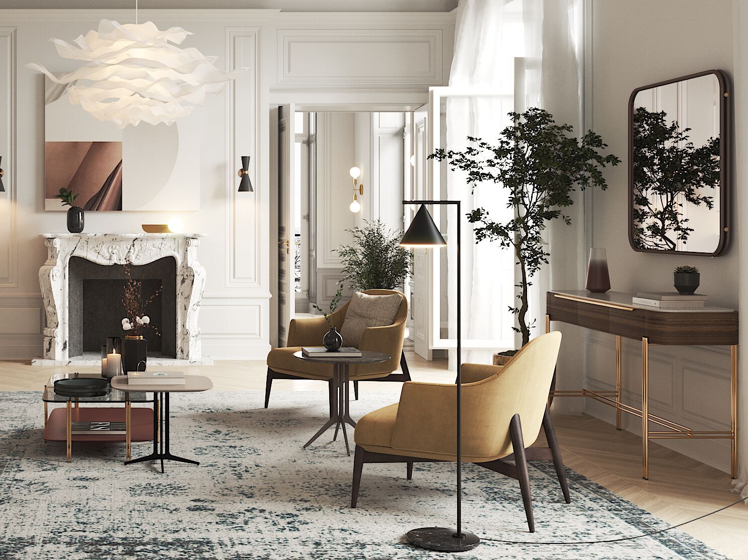 Прямоугольная консоль с ящиками PRADDY Natur ARCH-00146359 - Вид №7