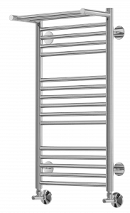4660059582351 СТАНДАРТ Аврора с полкой П16 400х780 (5+6+5) Полотенцесушитель TERMINUS RAL 9005 матовый
