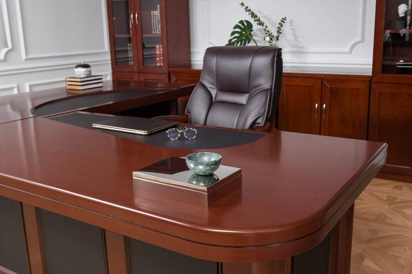 Arrediorg.it® Исполнительный угловой письменный стол из фанерованной древесины Prestige sun-id-1483389 - Вид №2
