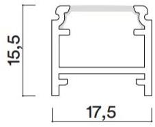 HER Линейный световой профиль из алюминия для светодиодных модулей  Pf015  - Вид №2