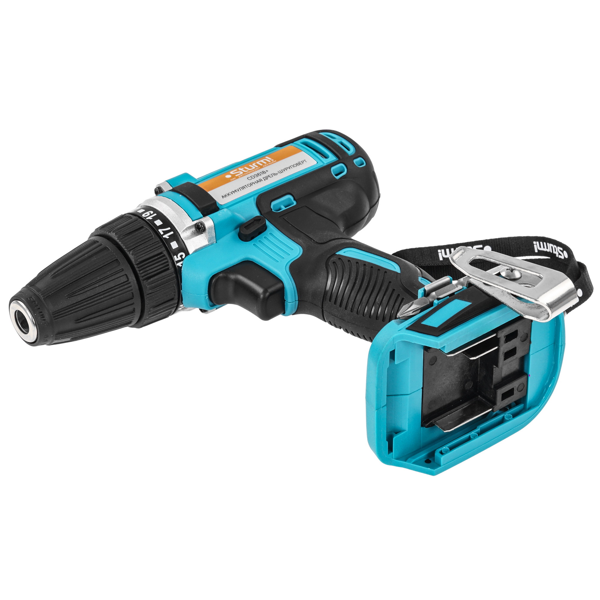 Дрель-шуруповерт Sturm! CD3618+ 1BatterySystem 18V  , Без ЗУ, Без АКБ 9965193 STDN-0024042 - Вид №4