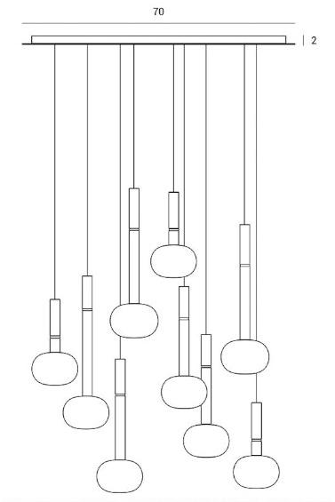 Miloox Подвесной светильник из металла и опалового стекла Mose 1744.234 - Вид №3