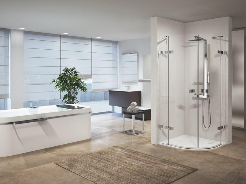 NOVELLINI Полукруглая угловая душевая кабина с распашной дверцей Gala sun-id-1422862 - Вид №1