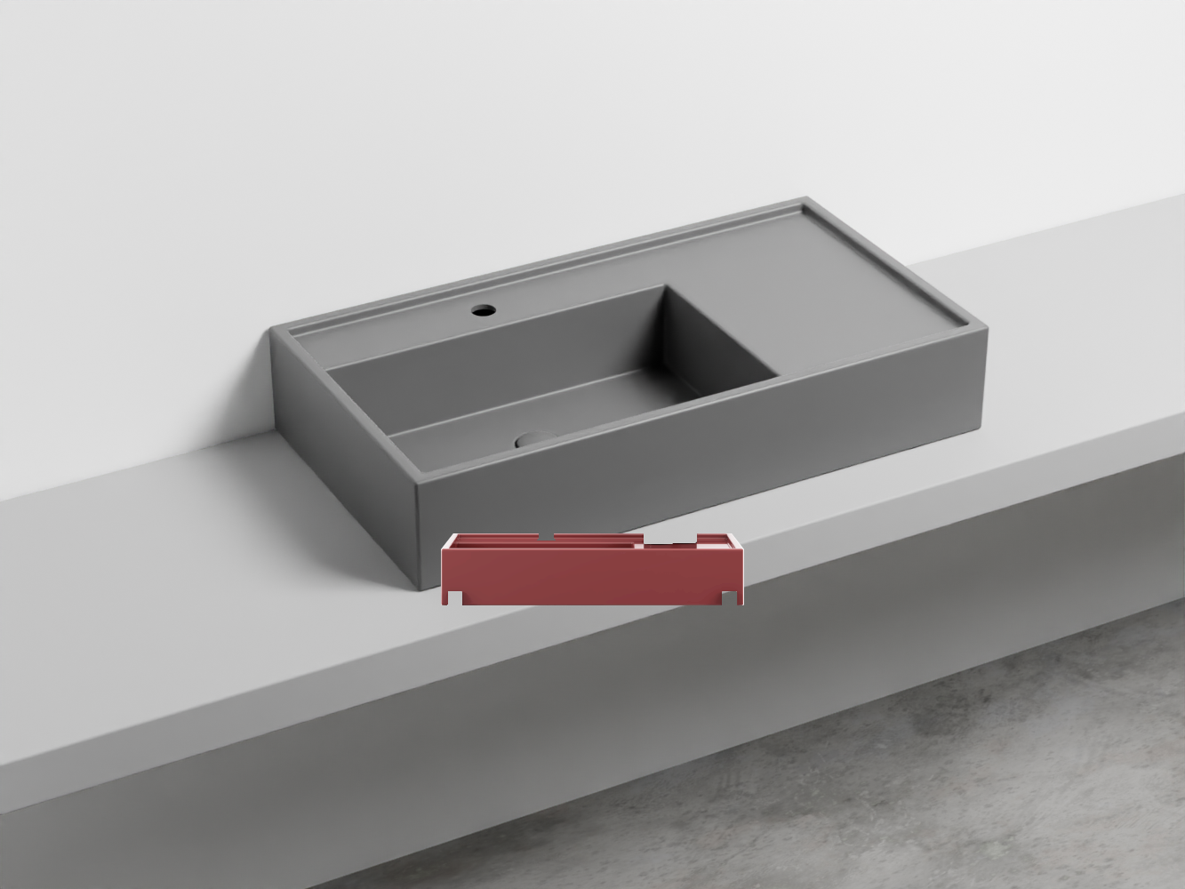 PNLA85-CO Керамическая раковина на одно отверстие 85 cielo Plinio Ceramica Cielo