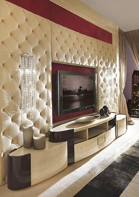 Turri Модульная лакированная деревянная тумба под телевизор Couture sun-id-1452989 - Вид №1