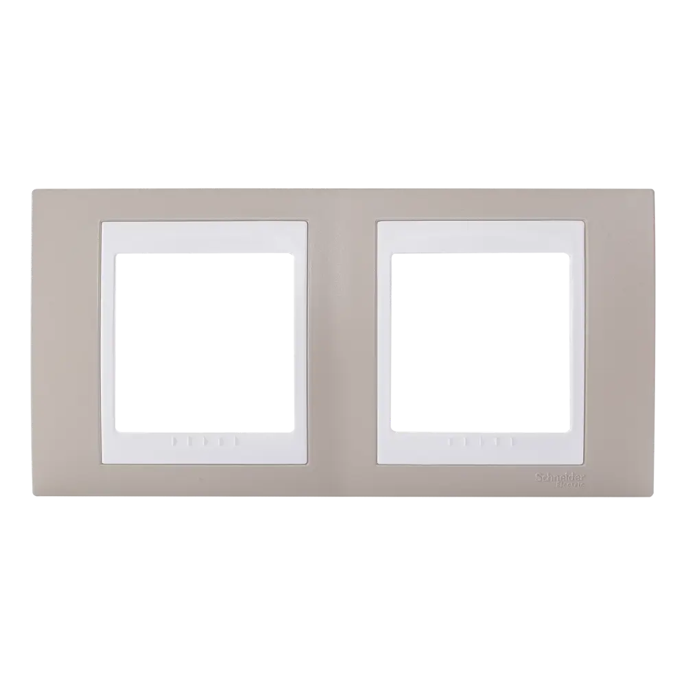 Рамка для розеток и выключателей Systeme Electric Unica 2 поста, цвет коричневый/белый STLM-2040188