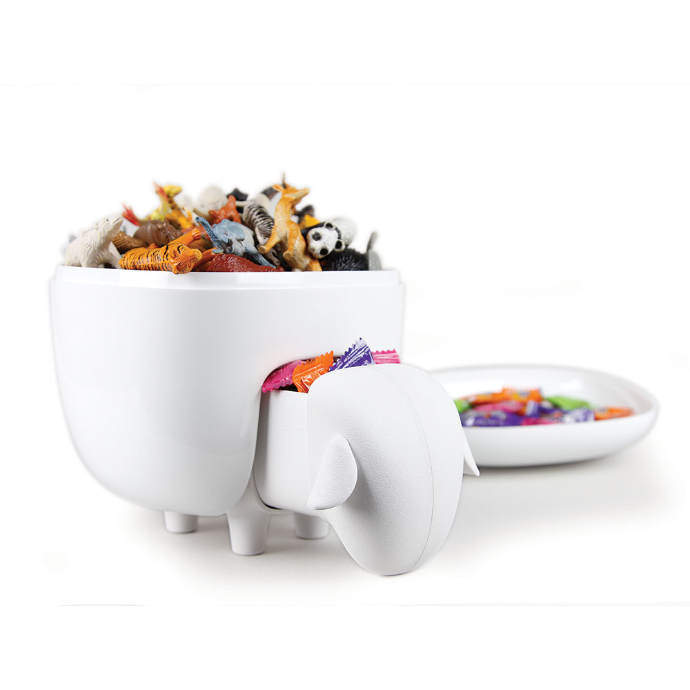 QL10227-WH-WH Держатель для ватных дисков sheep белый Qualy 