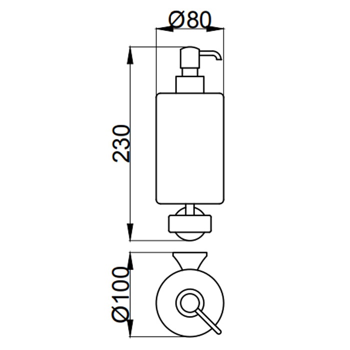 OA500201065 Дозатор для жидкого мыла , бронза Webert Opera - Вид №1