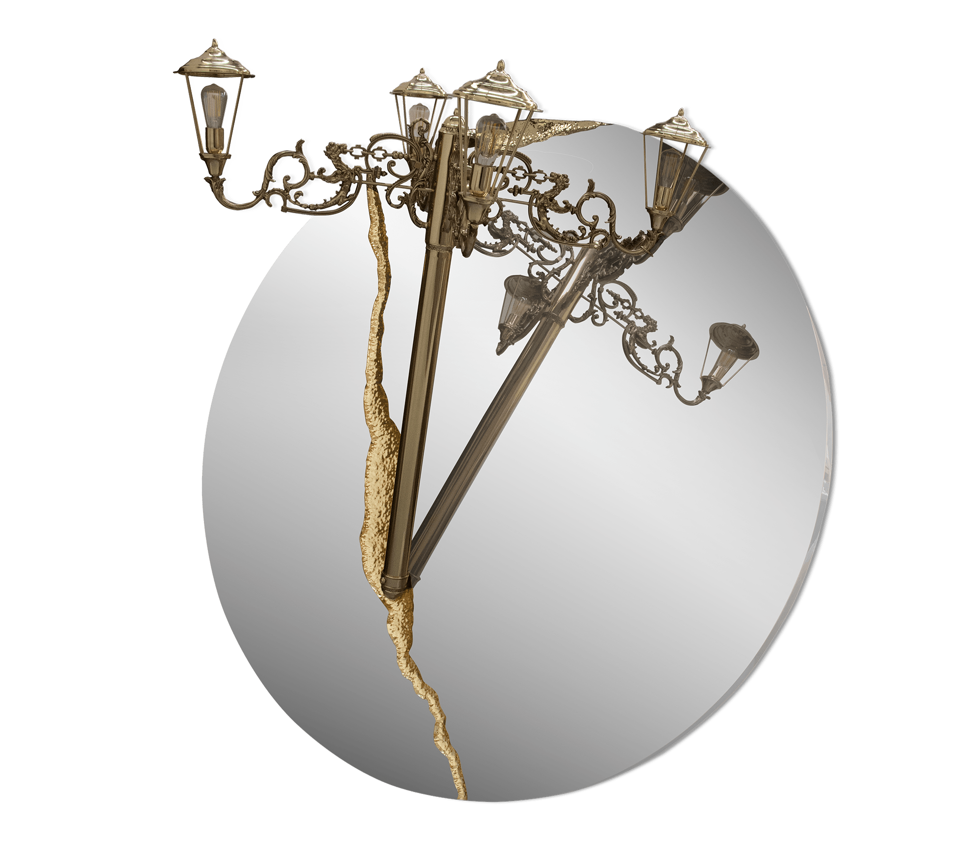 0-078 Люмьер круглое зеркало Boca Do Lobo 