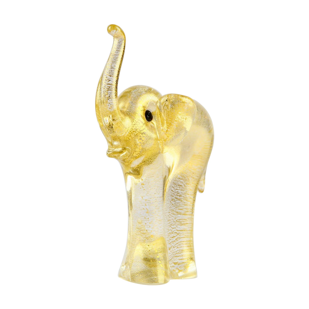2486 ORIGINALMURANOGLASS Фигурка Золотой Слон - муранское стекло - Original Murano Glass OMG  см  - Вид №1
