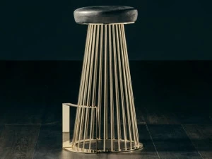 GIOPAGANI Высокий табурет с подставкой для ног Chat noir