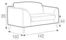 Sits Кресло с обивкой из ткани с подлокотниками Klara sun-id-1504642 - Вид №3