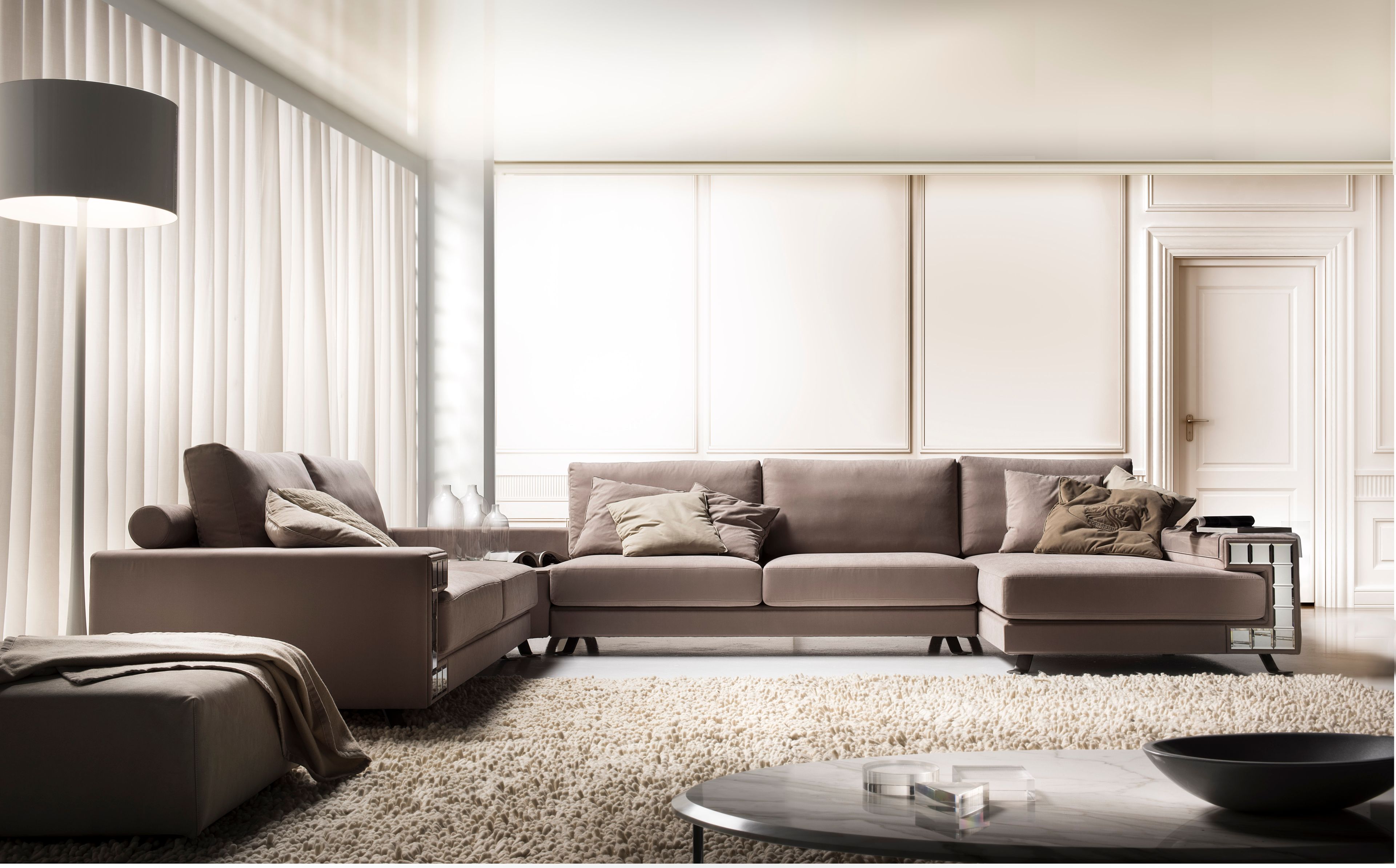 Угловой диван из Дакрона® Former In Italia Висконти ARCH-00045696 - Вид №1