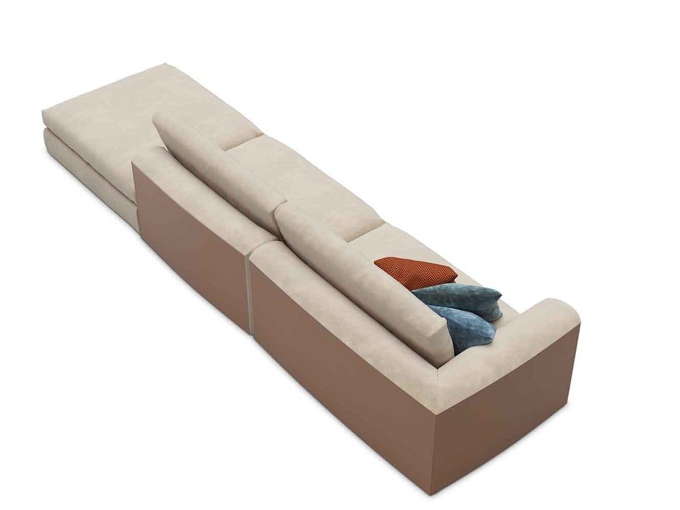 Тканевый диван с полуостровом Sicis Cosily ARCH-00073559 - Вид №1