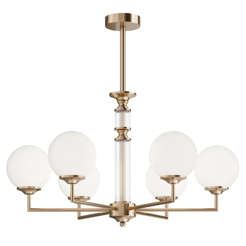 Люстра потолочная Freya FR5185PL-06BS 6 ламп 14 м² цвет латунь STLM-2020127