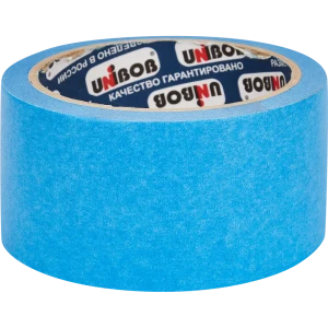 Лента малярная клейкая Unibob профессиональная для наружных работ 50 мм x 25 м синяя