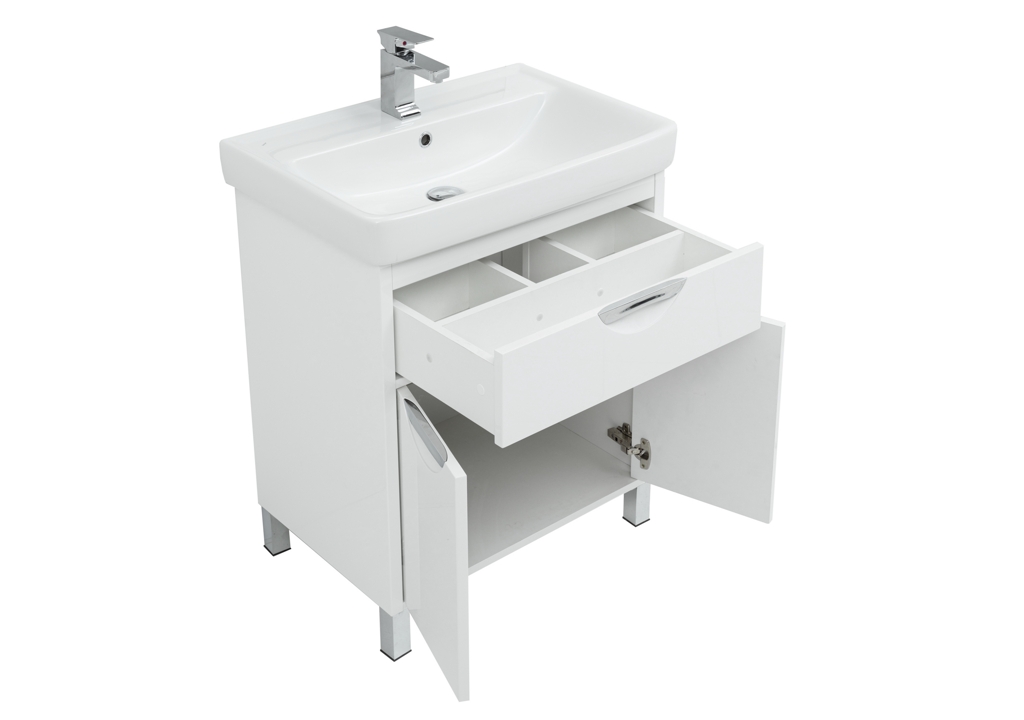 Мебель для ванной Aquanet Гретта 70 New белый (1 ящик, 2 дверцы) 00239431 - Вид №7